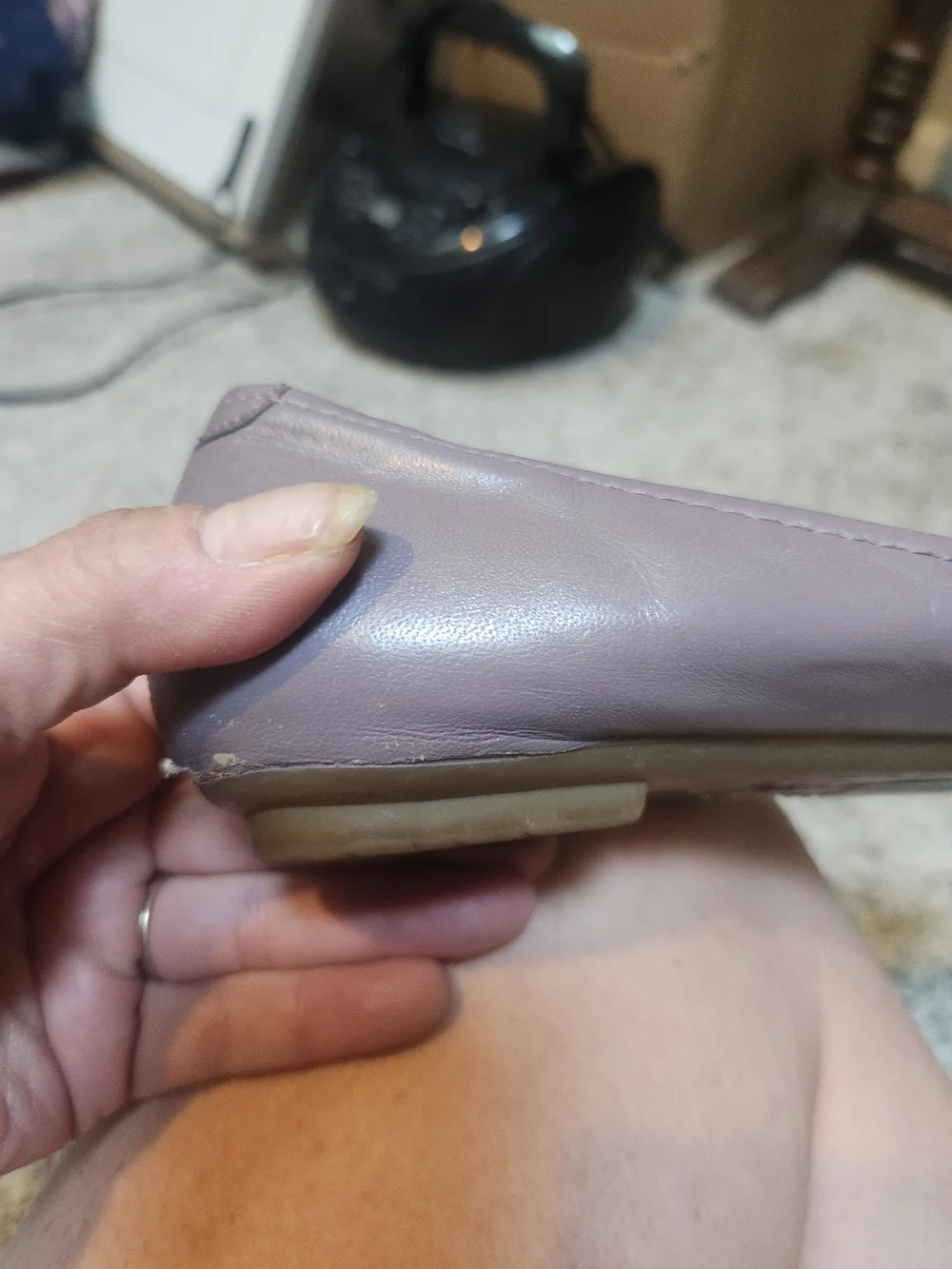 Pesaro Lavender Ballet Flats with Bow Accent